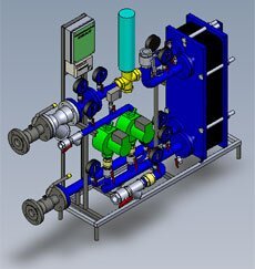 Modular heat point hot water supply 1000 kW GV-1000-1