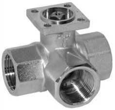 Ball valve distributor 3-way T-shaped BELIMO DN 15 for TR ..