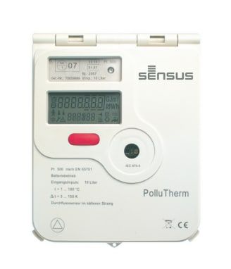 Heat meter PolluTherm DL/PolluFlow 15-0,6 L110 with 1 flow meter