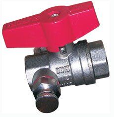 Ball valve with adapter DN in-in